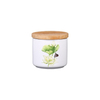 Multi‑Pattern Ceramic Storage Jar With Wooden Lid