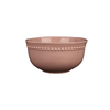 Beaded Rim Ceramic Serving Bowl, Multi Color Stoneware Bowl for Restaurant & Home Table Decor