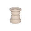 Vintage Column Wood & Sandstone Decorative Candle Holders