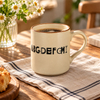 Ceramic Coffee Mugs Hand-Painted Floral Letter for Cafe Wholesale
