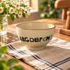 Ceramic Bowls Hand-Painted Floral Letter for Restaurant Wholesale