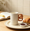 Pretzel Handle Novelty Ceramic Mug