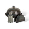 Reactive Glaze Ribbed Ceramic Tableware Set