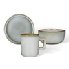 Checkered & Speckled Stoneware Tableware Sets